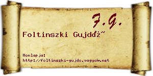 Foltinszki Gujdó névjegykártya
